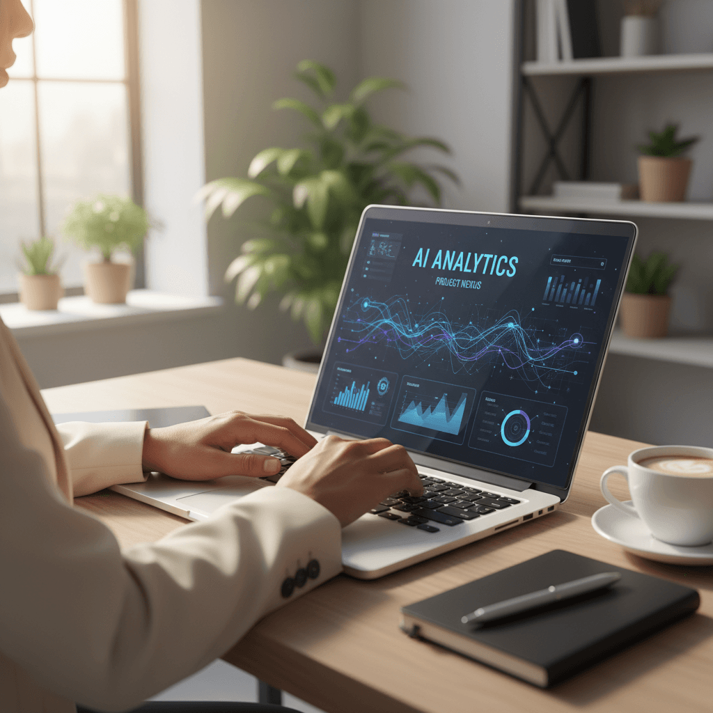AI recruiting platform dashboard on laptop screen